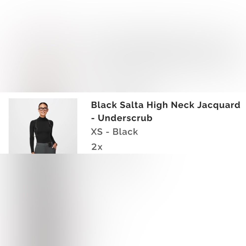 Figs Seamless Black Underscrub